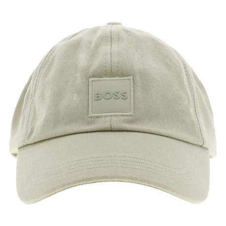 Casquette verte en coton avec logo brodé à l'avant