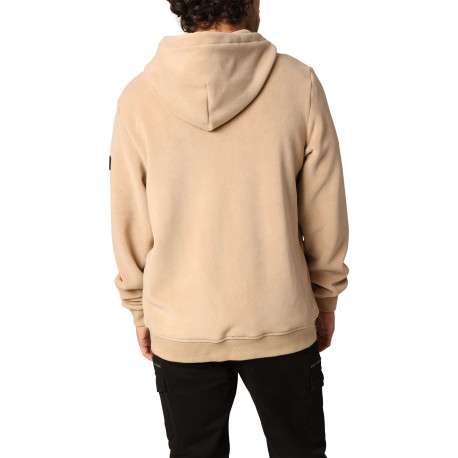 Sweat camel en maille polaire à capuche et cordon de serrage - Image 2