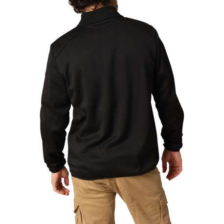 Blouson marine avec un col montant zippé et logo de la marque sur une manche - Image 6