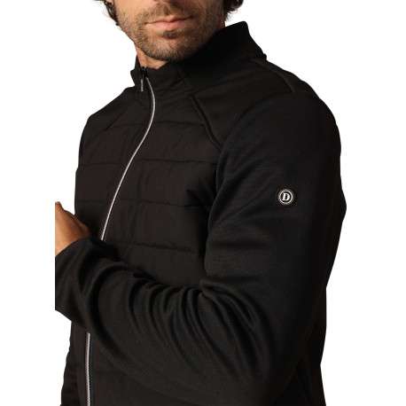 Blouson marine avec un col montant zippé et logo de la marque sur une manche - Image 7