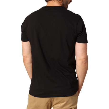 T-shirt en coton noir avec un imprimé fantaisie et des manches courtes - Image 2