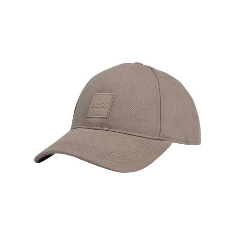 Casquette en coton marron unie avec des broderies et des trous d'aération