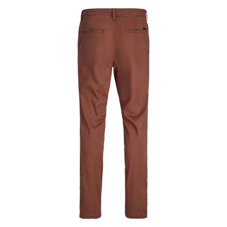 Pantalon Chino Marco Bowie en coton brique uni avec une coupe slim - Image 2