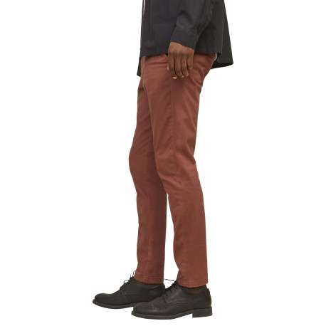 Pantalon Chino Marco Bowie en coton brique uni avec une coupe slim - Image 4