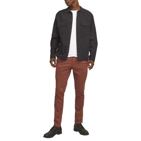 Pantalon Chino Marco Bowie en coton brique uni avec une coupe slim - Image 5