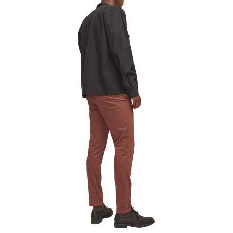 Pantalon Chino Marco Bowie en coton brique uni avec une coupe slim - Image 6