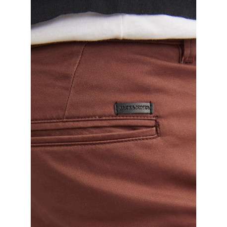 Pantalon Chino Marco Bowie en coton brique uni avec une coupe slim - Image 8