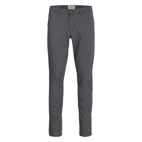 Pantalon Chino Marco Bowie en coton anthracite uni avec une coupe slim