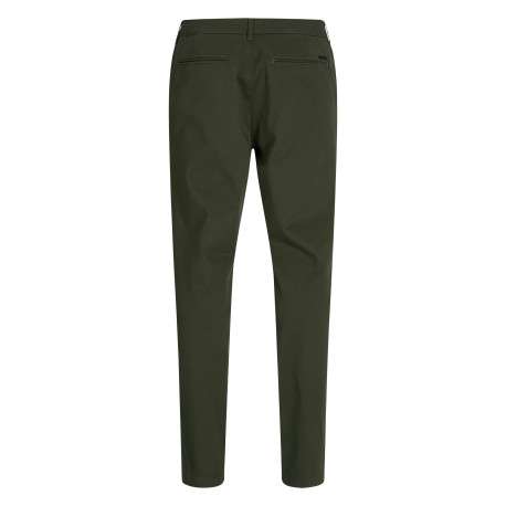 Pantalon Chino Marco Bowie en coton kaki uni avec une coupe slim - Image 2
