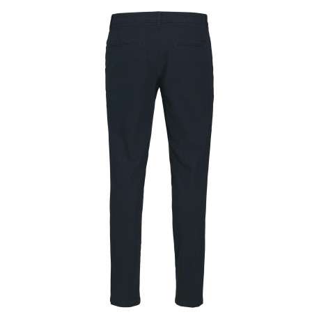 Pantalon marine Chino Marco Bowie en coton à motifs en chevrons et à coupe slim - Image 2