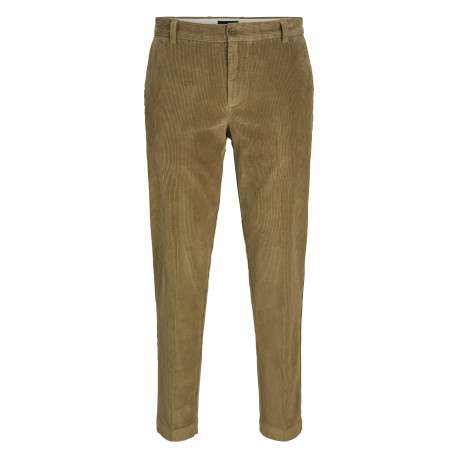 Pantalon camel en coton Chino Ace Corduroy en velours avec une coupe slim