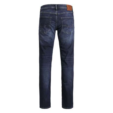Jean 5 poches Clark en coton indigo délavé avec une coupe droite - Image 2