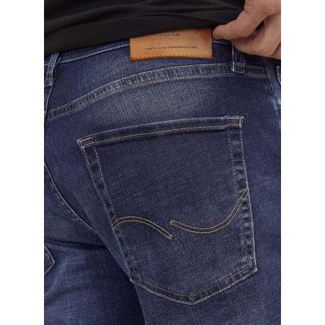 Jean 5 poches Clark en coton indigo délavé avec une coupe droite - Image 8