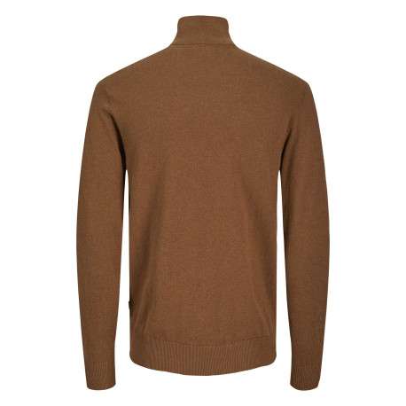 Pull camel en maille fine à coupe ajustée avec col roulé et manches longues - Image 2