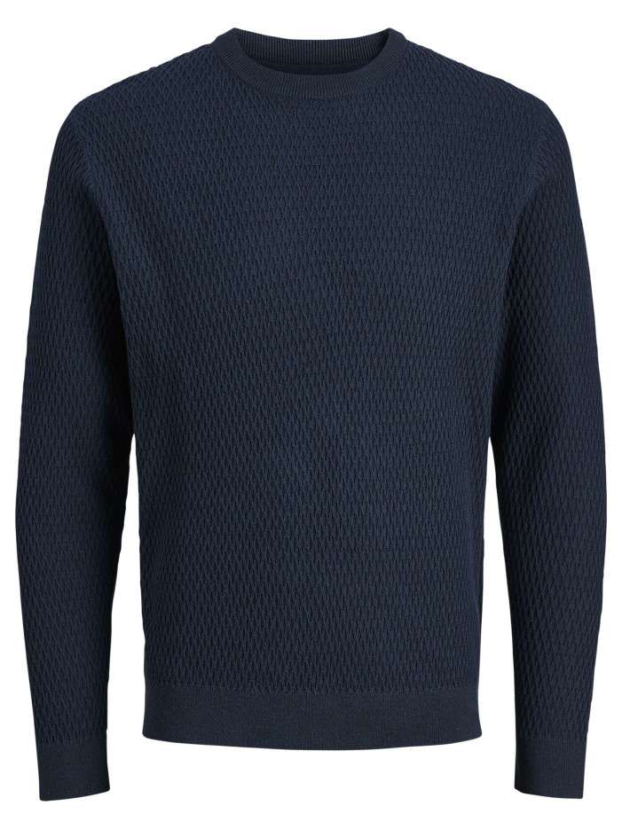 Pull en coton marine à...