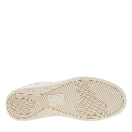 Baskets en cuir blanches et bleues avec une fermeture à lacets - Image 5