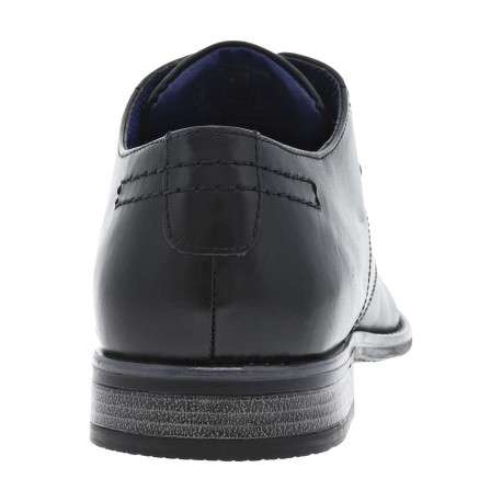Derbies en cuir noires avec semelle à talon plat et fermeture à lacets - Image 6