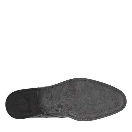 Derbies en cuir noires avec semelle à talon plat et fermeture à lacets - Image 5