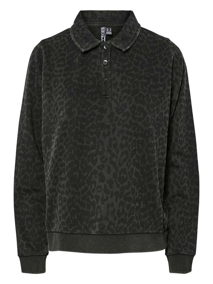 Polo anthracite à motif...