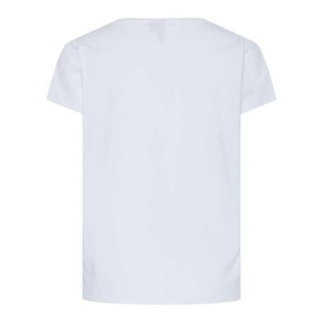 T-shirt en coton biologique blanc avec un coeur motif léopard sur la poitrine - Image 2