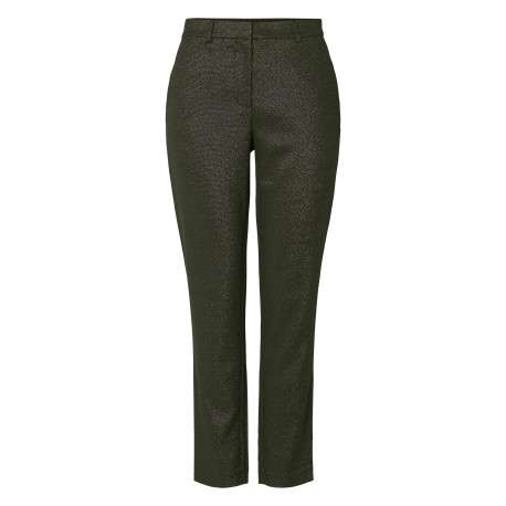 Pantalon chino noir coupe slim avec incrustation de fils lurex