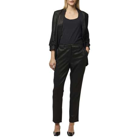 Pantalon chino noir coupe slim avec incrustation de fils lurex - Image 4