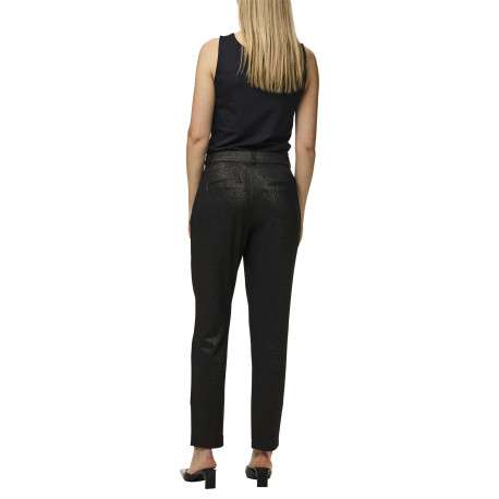 Pantalon chino noir coupe slim avec incrustation de fils lurex - Image 5