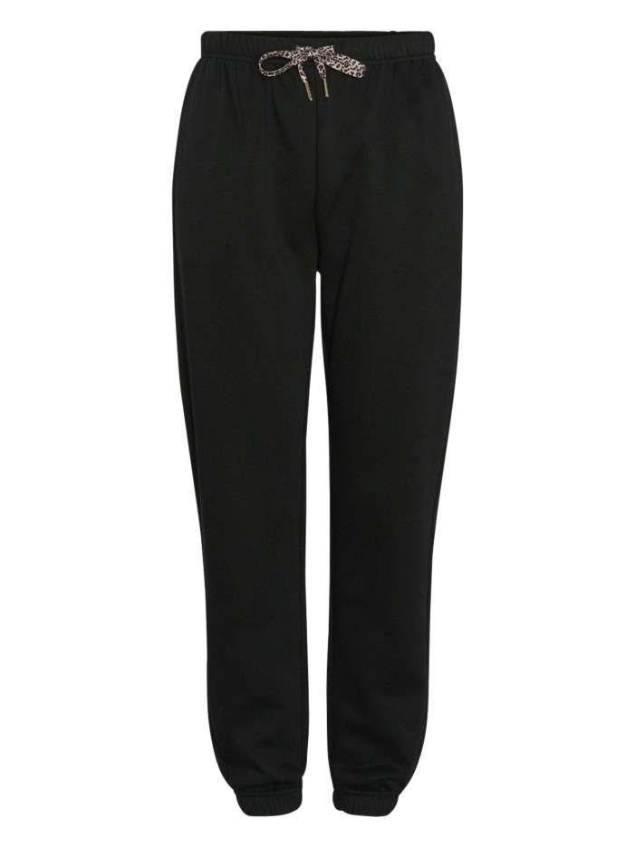 Pantalon jogging noir uni à...