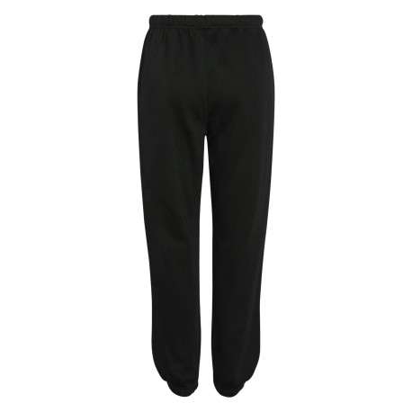 Pantalon jogging noir uni à coupe droite avec cordon de serrage léopard - Image 2