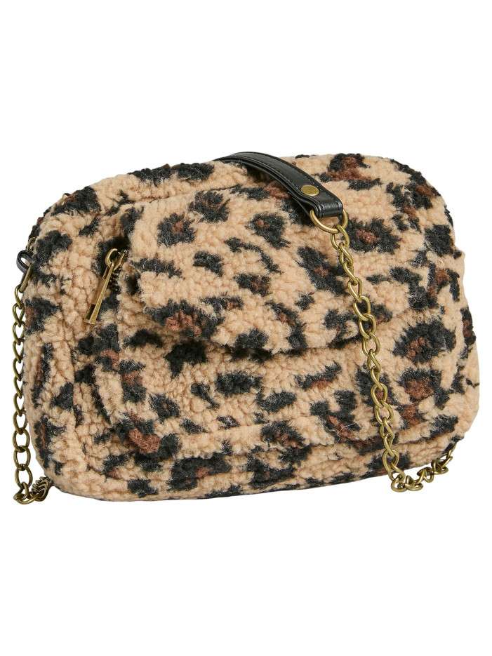 Sac en tissu sherpa léopard...