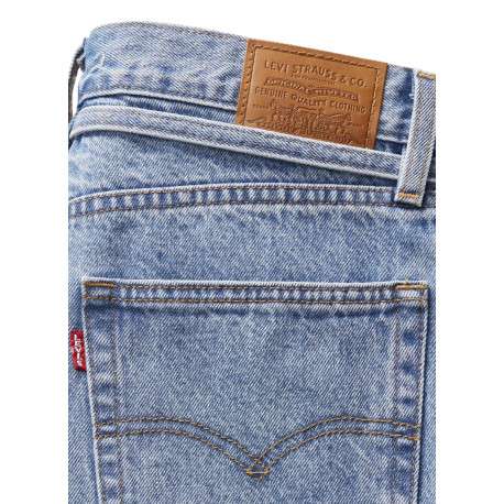Jean en coton bleu clair uni avec une coupe bootcut et une ceinture amovible - Image 9