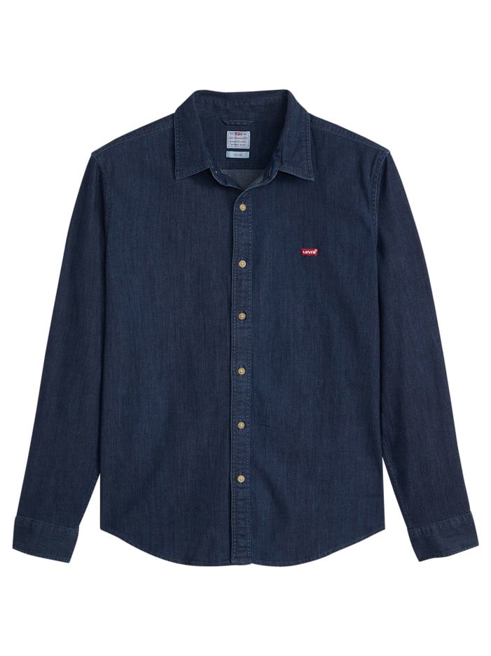 Chemise en coton indigo...