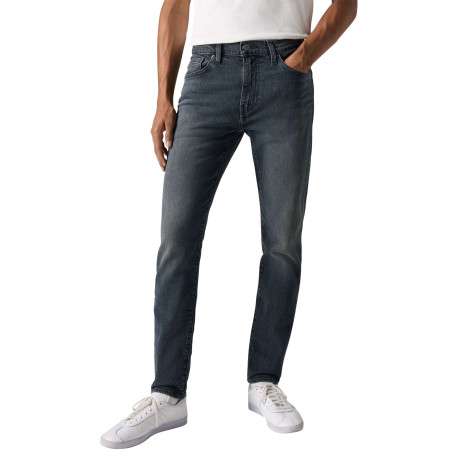 Jean 512® Taper anthracite en coton à coupe slim avec un patch de la marque - Image 2