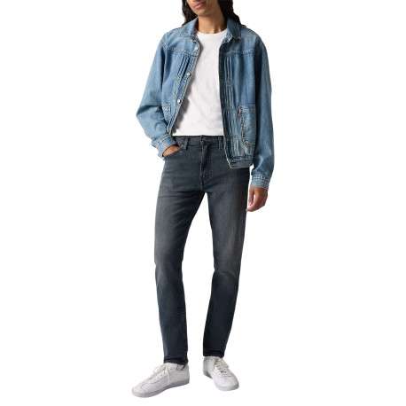 Jean 512® Taper anthracite en coton à coupe slim avec un patch de la marque - Image 3