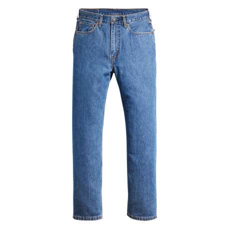 Jean 565 Loose Straight en coton bleu jean uni avec patch de la marque