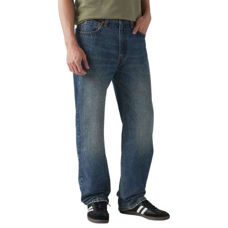Jean 565 Loose Straight en coton bleu uni avec une coupe droite - Image 2
