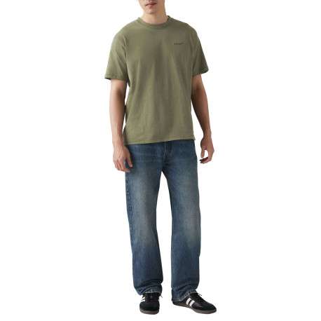 Jean 565 Loose Straight en coton bleu uni avec une coupe droite - Image 3