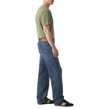 Jean 565 Loose Straight en coton bleu uni avec une coupe droite - Image 4