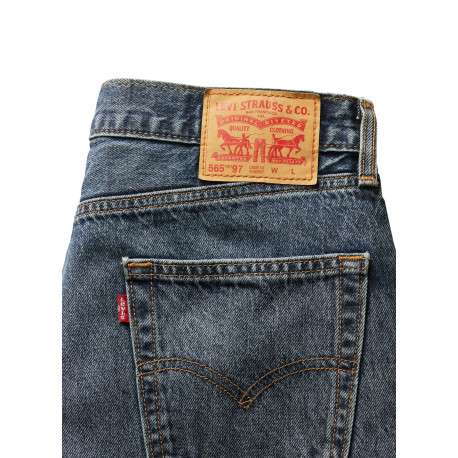 Jean 565 Loose Straight en coton bleu uni avec une coupe droite - Image 6