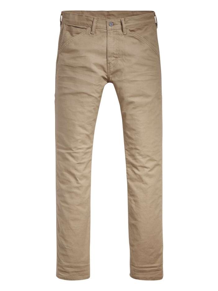 Pantalon en coton camel uni...