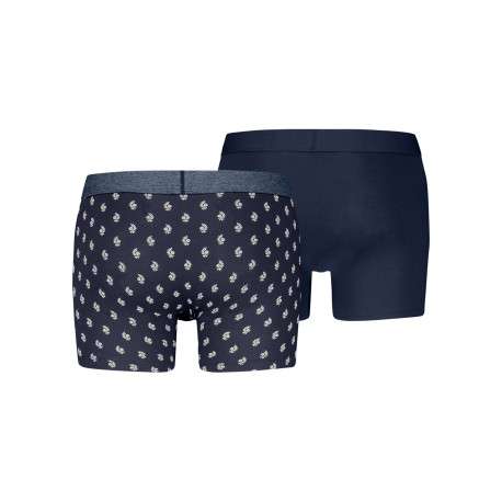 Lot de 2 boxers courts bleus en coton avec ceinture élastiquée - Image 2