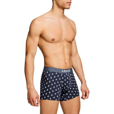 Lot de 2 boxers courts bleus en coton avec ceinture élastiquée - Image 5