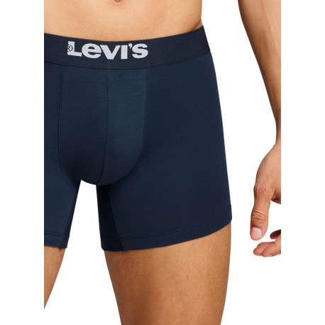 Lot de 2 boxers courts bleus en coton avec ceinture élastiquée - Image 8