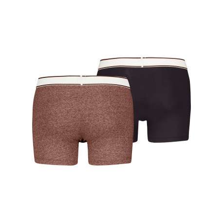 Lot de 2 boxers courts multicolores en coton avec ceinture élastiquée - Image 2