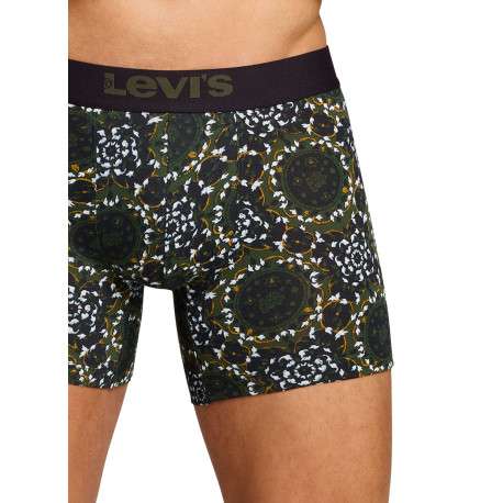 Lot de 2 boxers courts noir et vert en coton avec ceinture élastiquée - Image 4