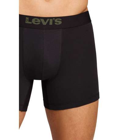 Lot de 2 boxers courts noir et vert en coton avec ceinture élastiquée - Image 5