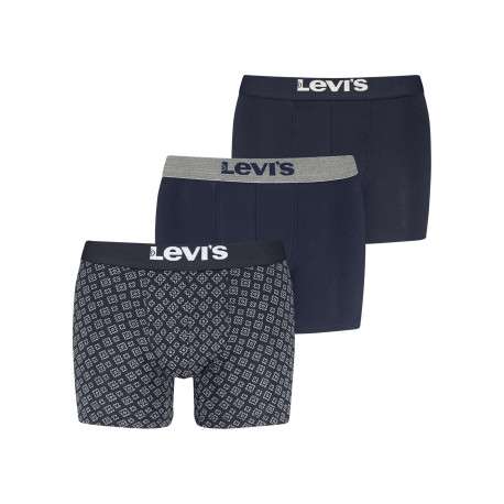 Lot de 3 boxers courts bleus en coton avec ceinture élastiquée