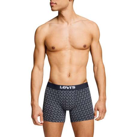 Lot de 3 boxers courts bleus en coton avec ceinture élastiquée - Image 3