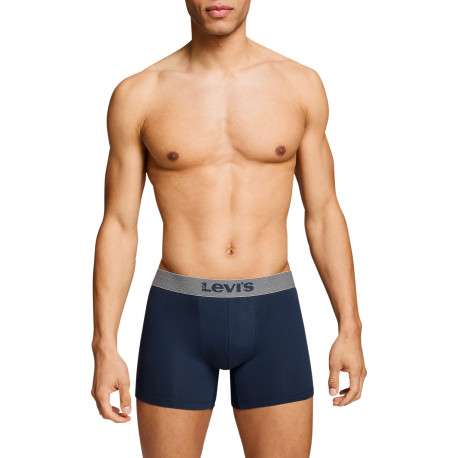 Lot de 3 boxers courts bleus en coton avec ceinture élastiquée - Image 4