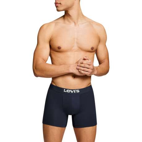 Lot de 3 boxers courts bleus en coton avec ceinture élastiquée - Image 5